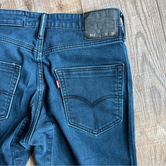 Levi's Blue Straight Cut Denim Jeans - Picture 2 of 7